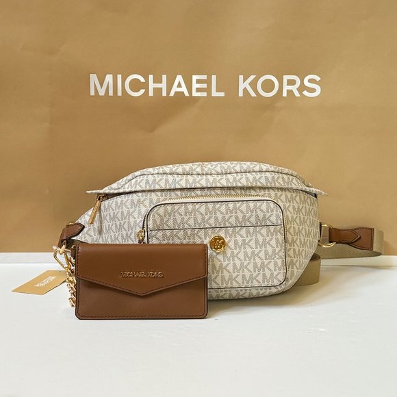 Michael Kors Maisie Waist Fanny Pack Crossbody Sling Bag MK Vanilla - Picture 4 of 15